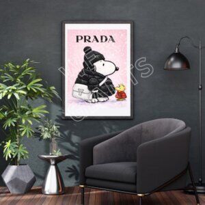 16x20 Fashion Inspired Snoopy Wall Art Print